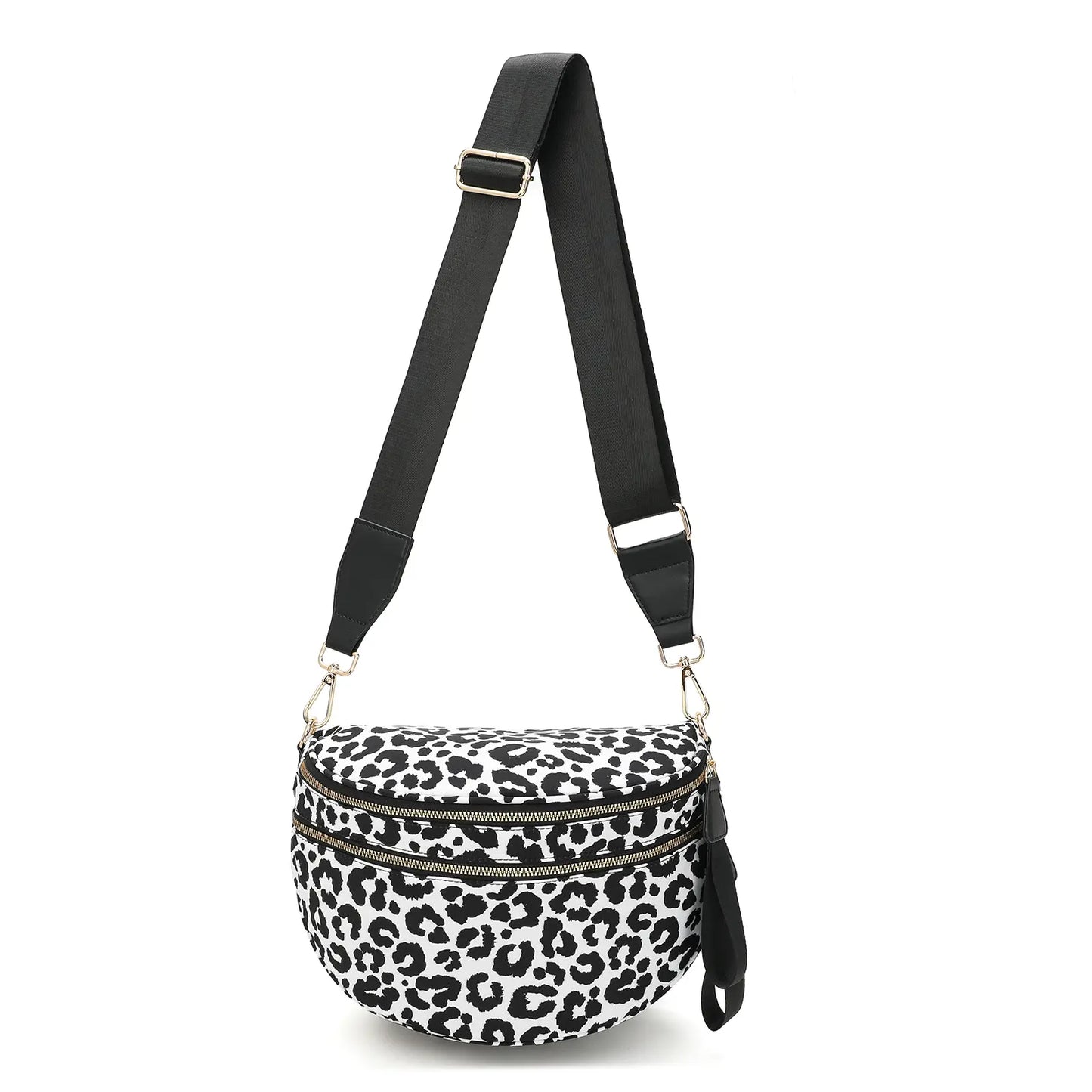 Plus Size Checkered Nylon Crossbody Bum Bag
