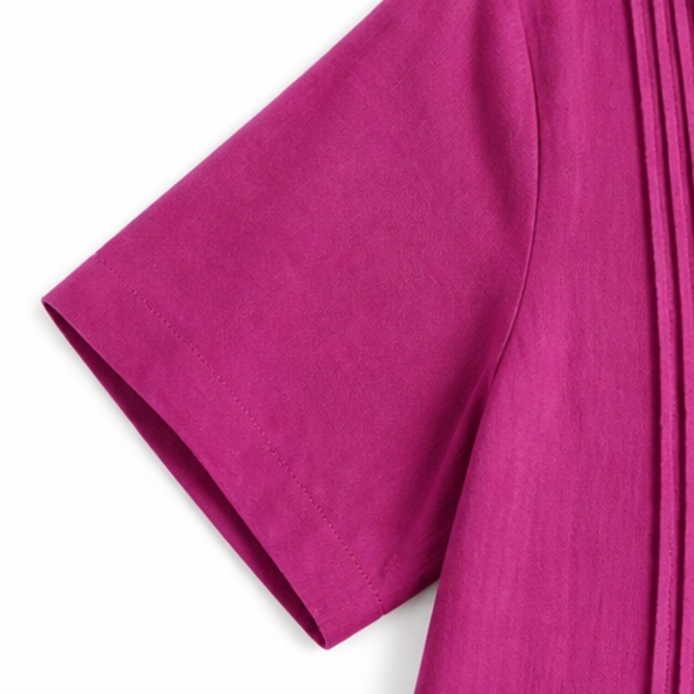 Pin-Tuck Maxi Dress with Pockets