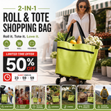2-in-1 Foldable Shopping Trolley – Sturdy Bag