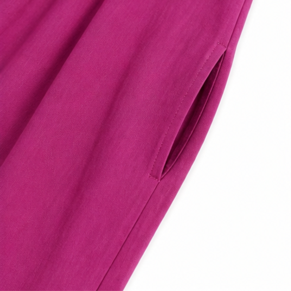 Pin-Tuck Maxi Dress with Pockets