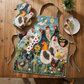 Funny Chicken Quilted Apron Set (2-Piece) – Padded Apron + Heat-Resistant Oven Mitts