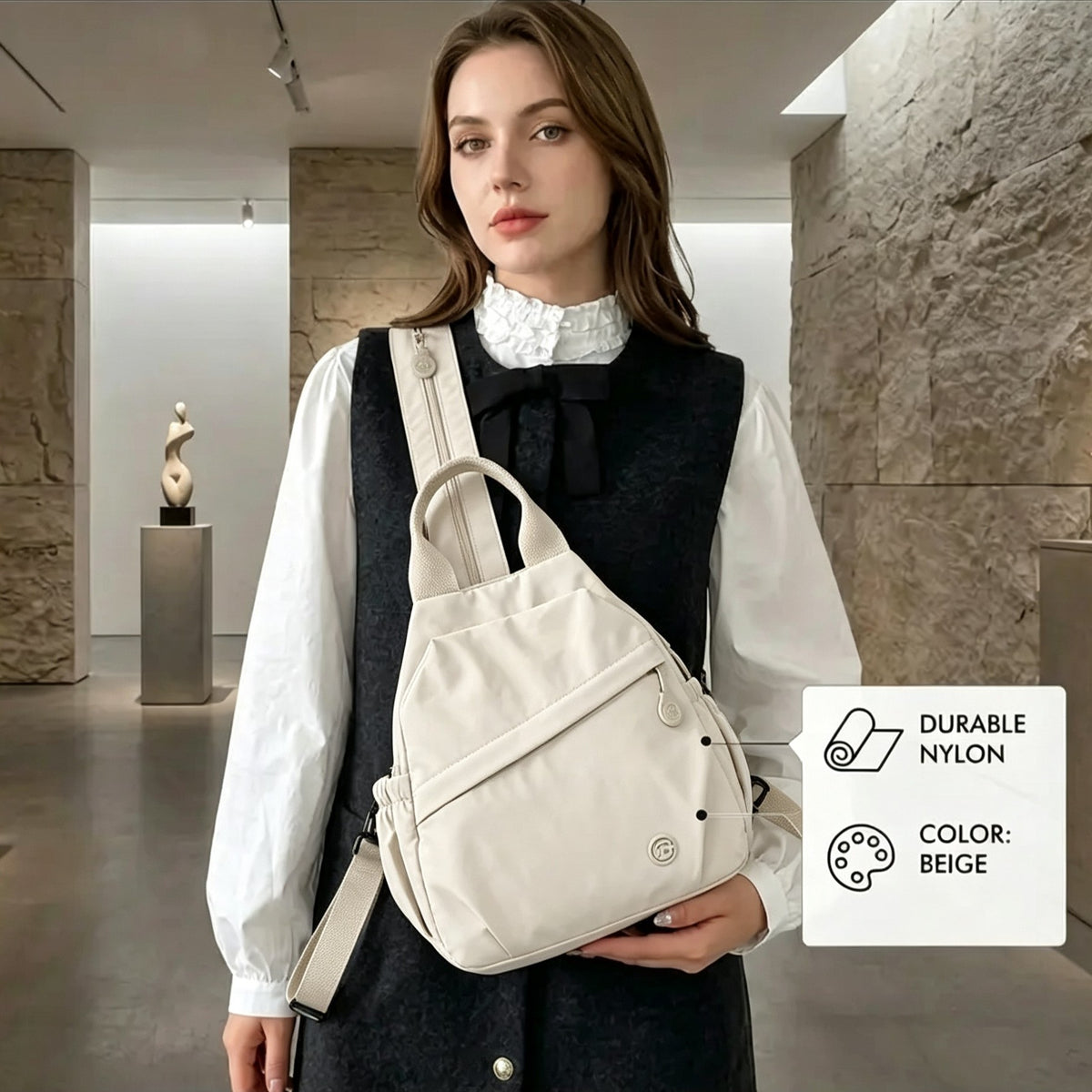 Women's Urban Minimalist 3-in-1 Nylon Backpack
