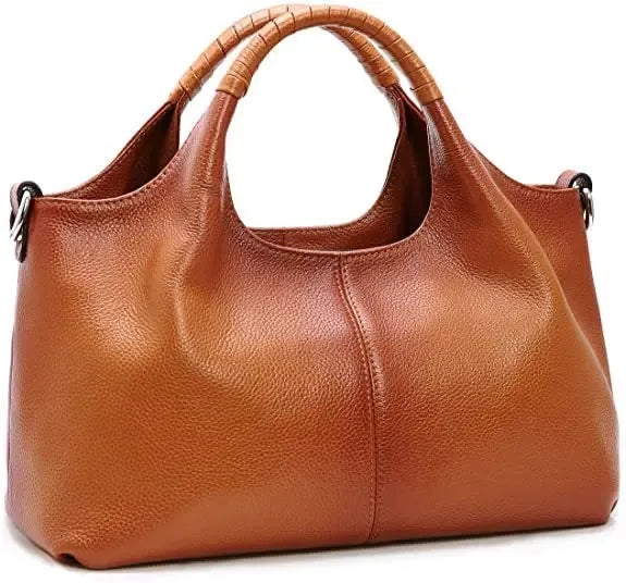 Large Capacity for Commuting Leather Shoulder Bags