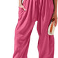 Breezyflow Linen Wide Leg Cargo Pants