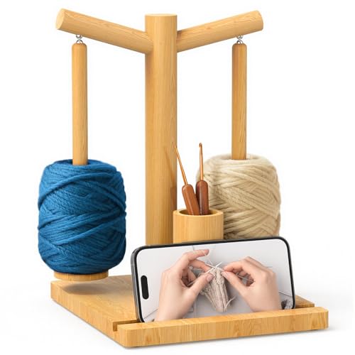 HangerSpace Wooden Yarn Holder for Crocheting and Knitting