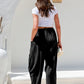 Breezyflow Linen Wide Leg Cargo Pants