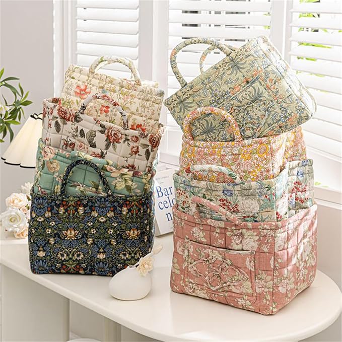 Large Capacity Floral Interior Storage Basket