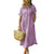 Women’s Striped Button-Down Midi Shirt Dress