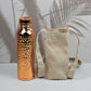 Copper & Golden Hammered Water Bottle