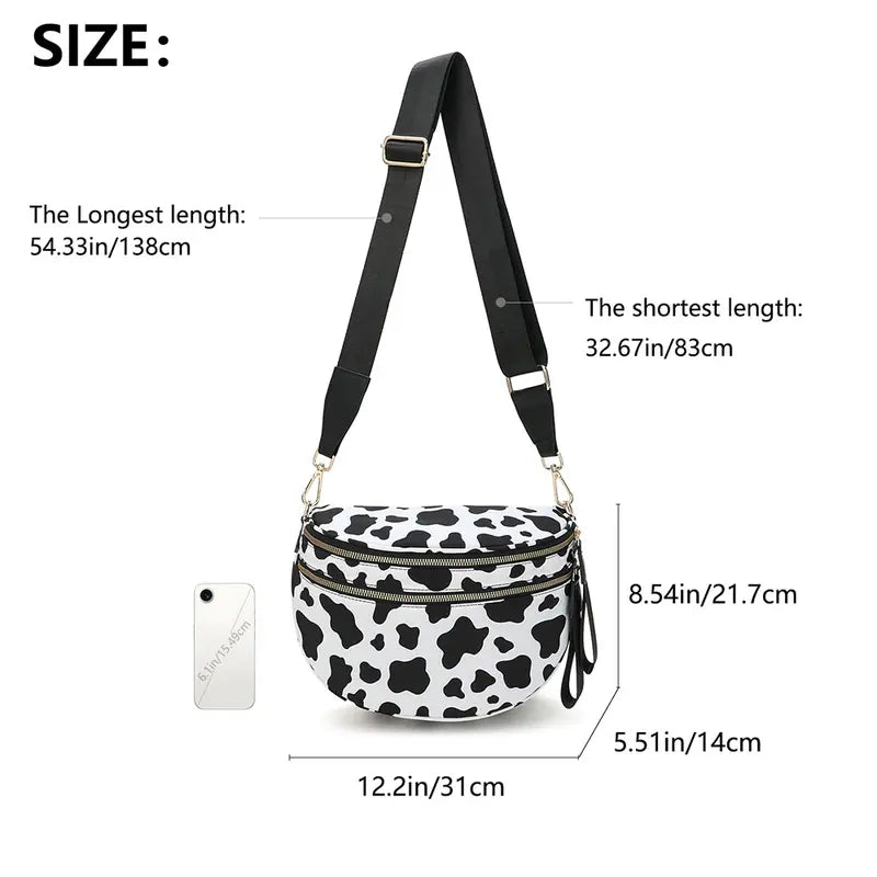 Plus Size Checkered Nylon Crossbody Bum Bag