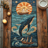 Mystic Whale Quilted Table Runner