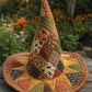 Vintage Harvest Pumpkin Handcrafted Quilted Witch Hat
