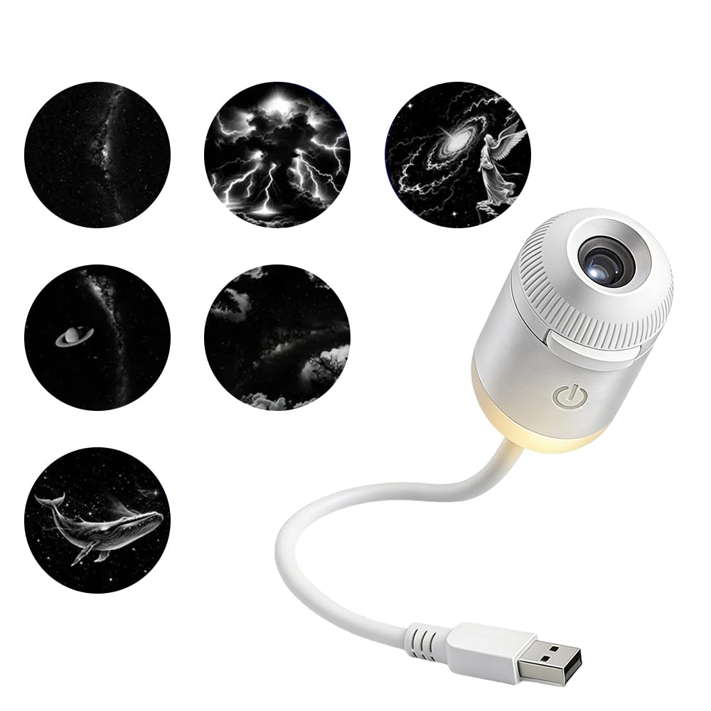 2-in-1 Galaxy Projector with Starry Sky Design and Night Light