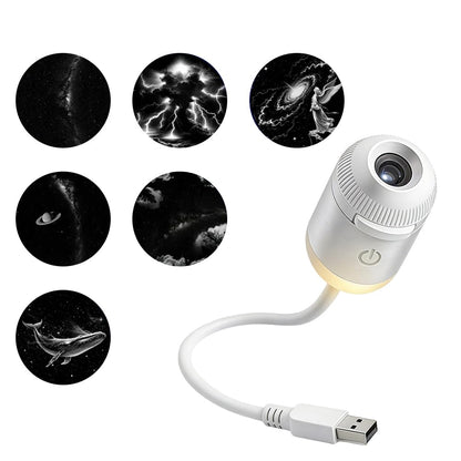 2-in-1 Galaxy Projector with Starry Sky Design and Night Light