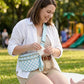 Plus Size Checkered Nylon Crossbody Bum Bag