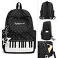 Piano Backpack – Whimsical Polka Dot Music Daypack