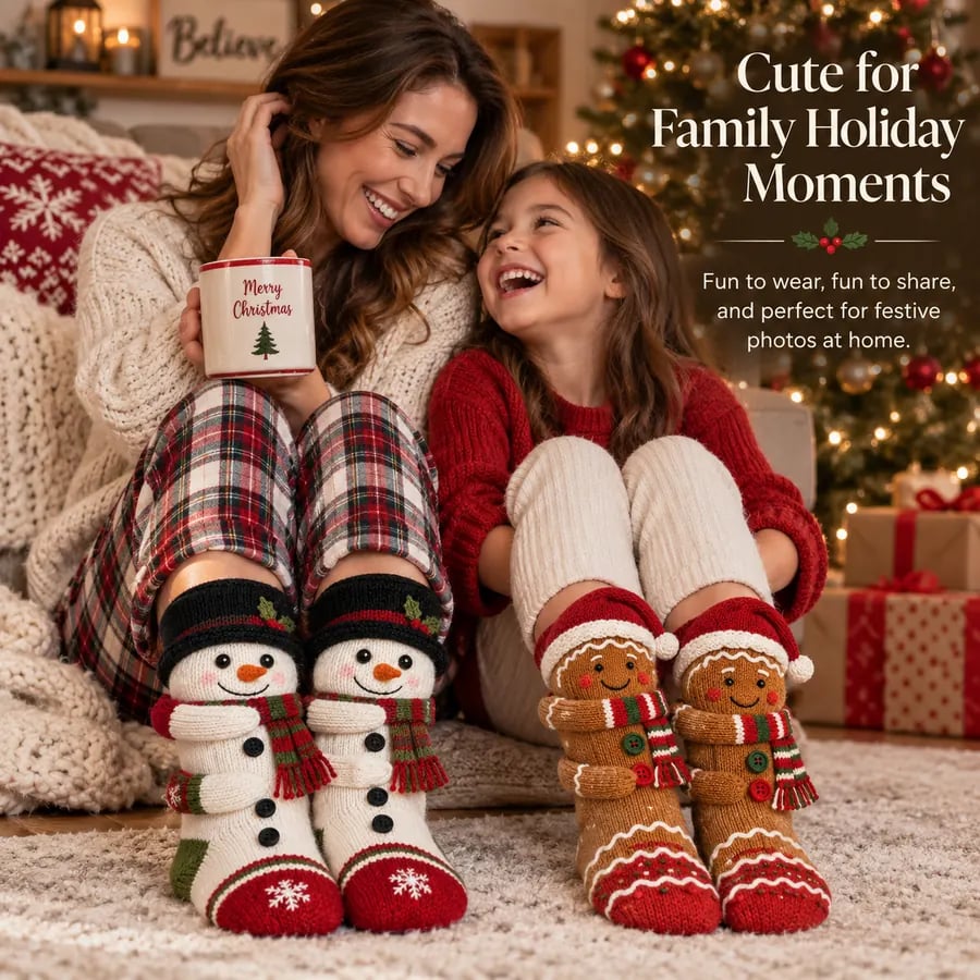 🎅3D Hugging Christmas Cute Knit Holiday Socks