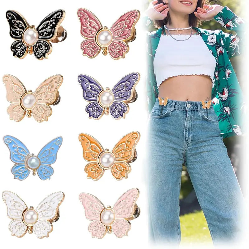8pcs Butterfly Pants Waist Tightener