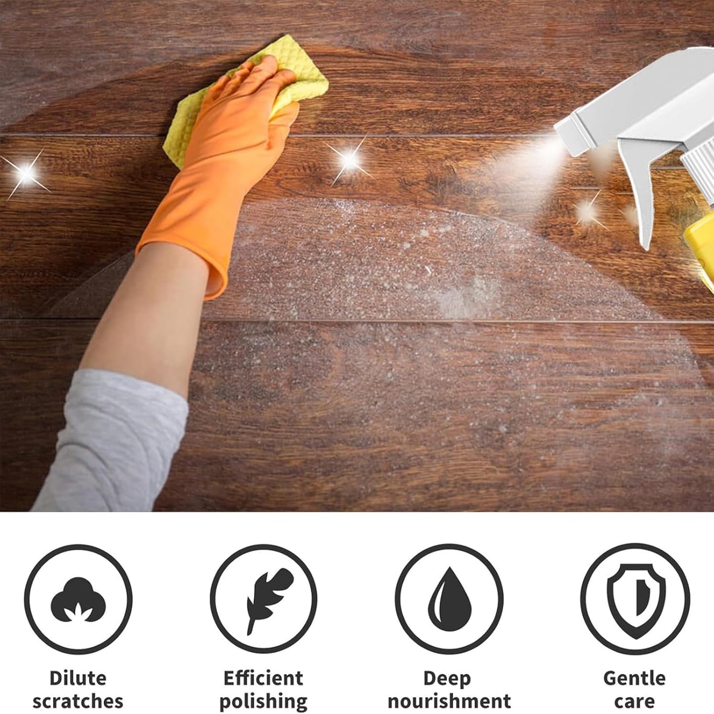 Beeswax Wood Polish Spray Restore Shine Protect Furniture