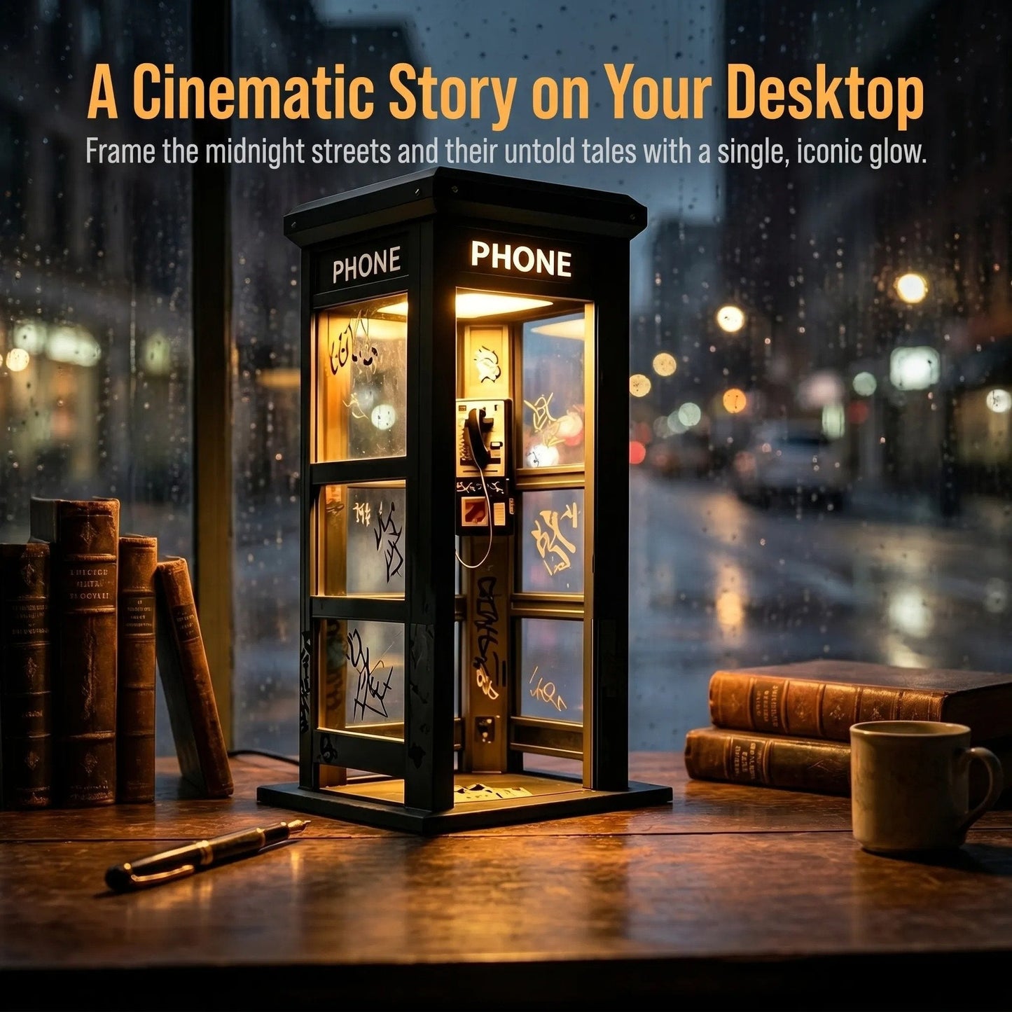 Vintage Phone Booth Ambient Lamp