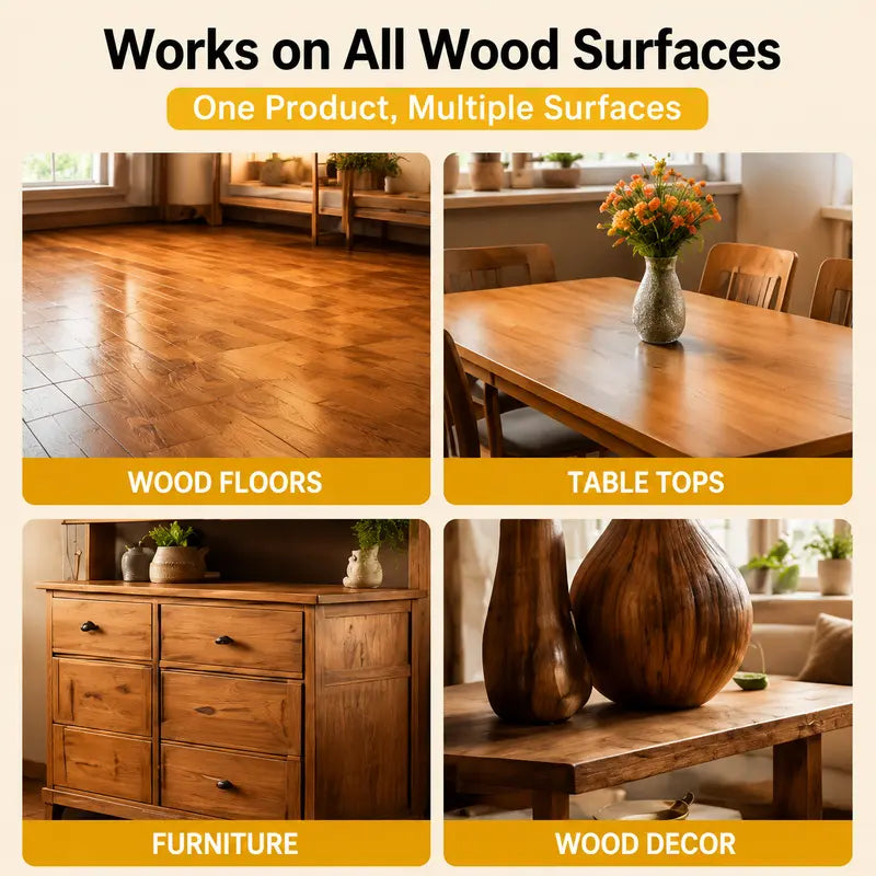 Beeswax Wood Polish Spray Restore Shine Protect Furniture