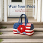 🔥Floral American Flag Travel Duffel