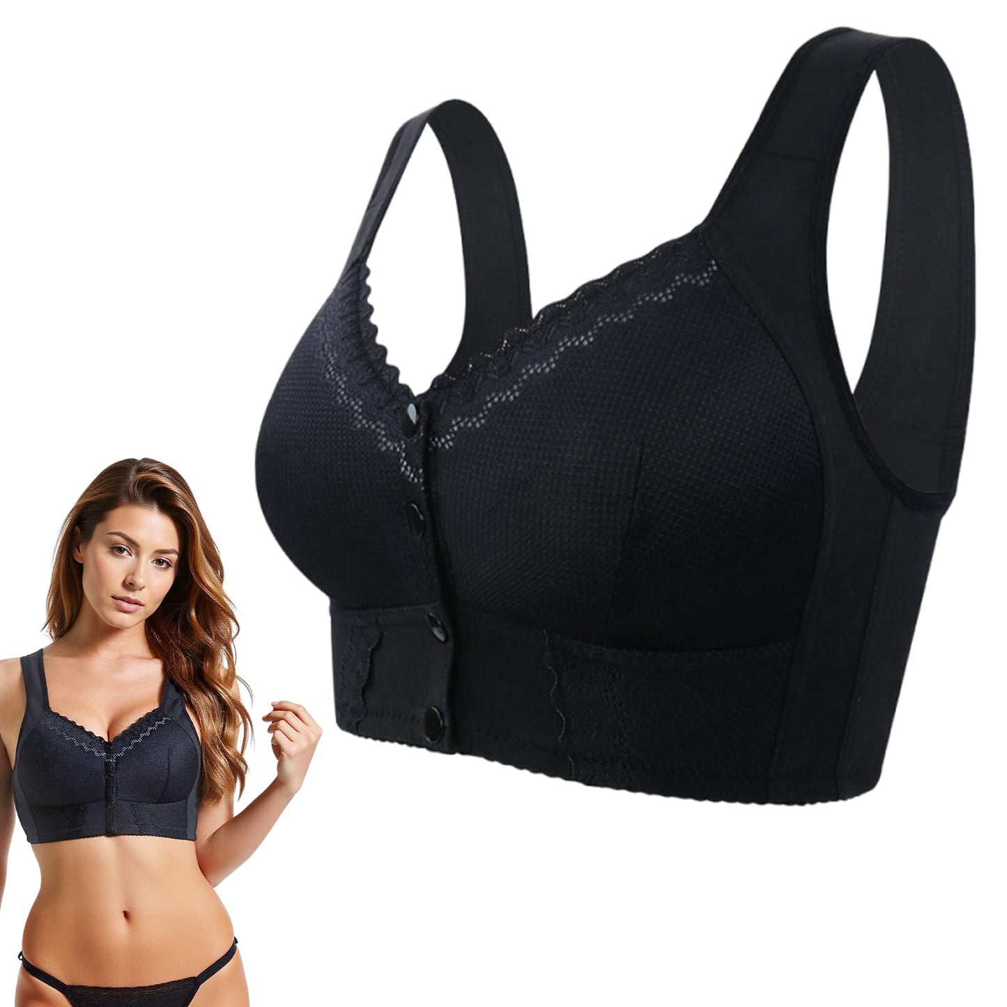 Plus Size Comfortable Front Breathable Bras