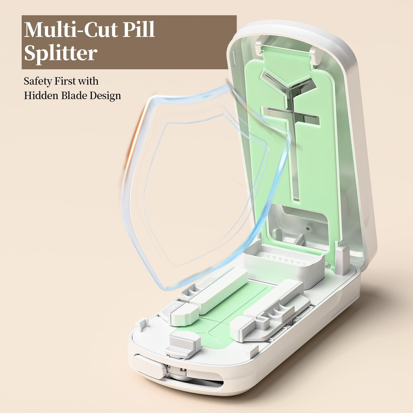 Portable Pill Box With Cutter