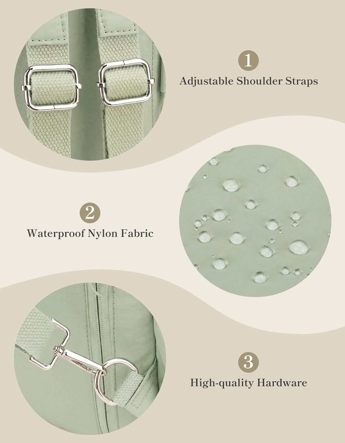 Mini Lightweight Nylon Women Backpacks