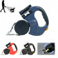 Dual Pet Leash Retractable Reflective Lead 360 Swivel Design