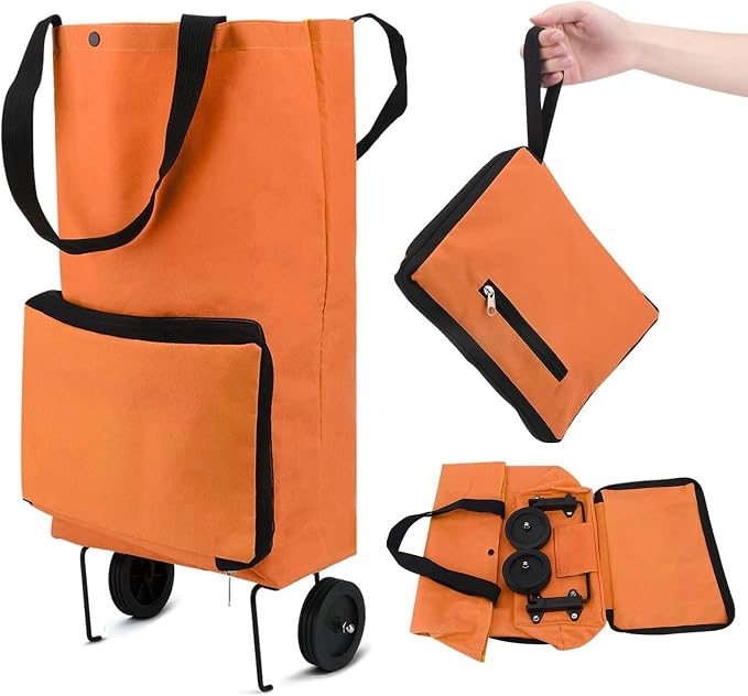 2-in-1 Foldable Shopping Trolley – Sturdy Bag