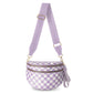 Plus Size Checkered Nylon Crossbody Bum Bag