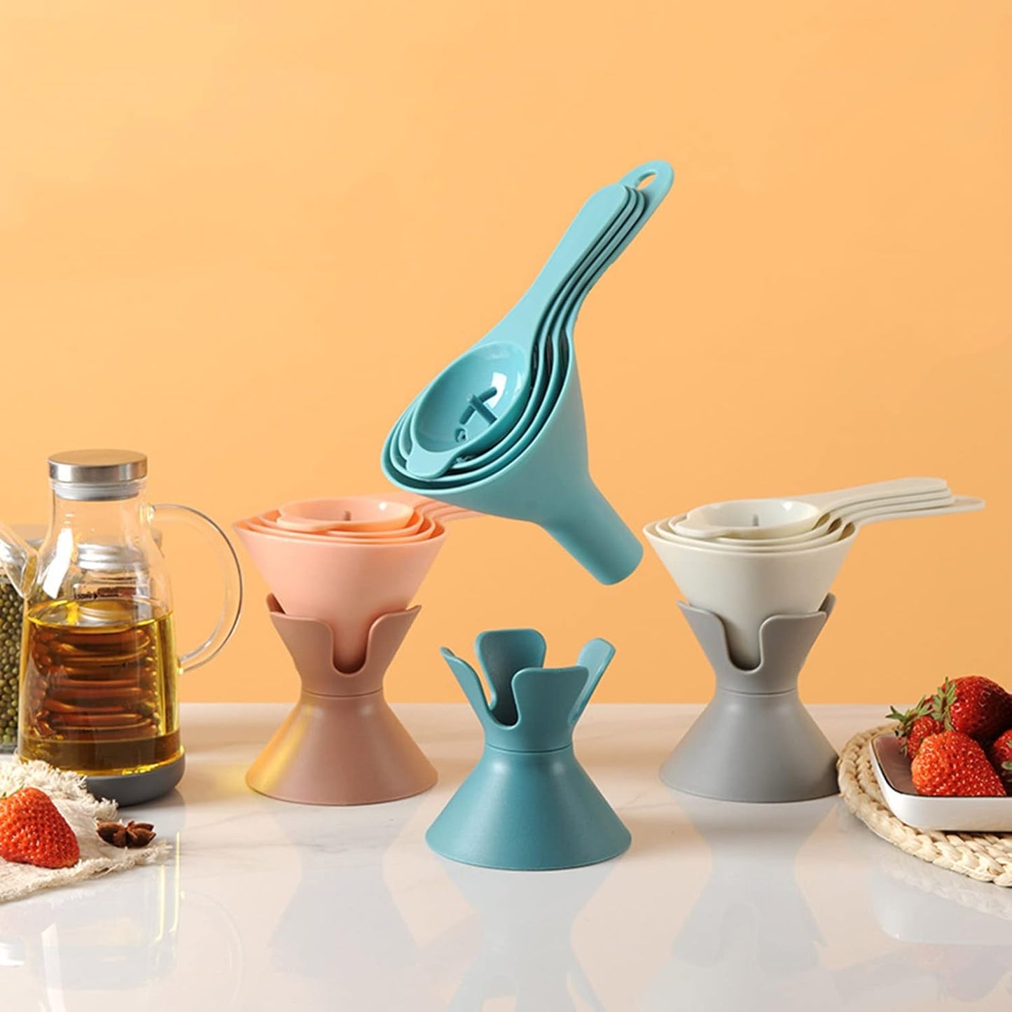 6-in-1 Plastic Kitchen Funnel Set