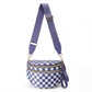 Plus Size Checkered Nylon Crossbody Bum Bag