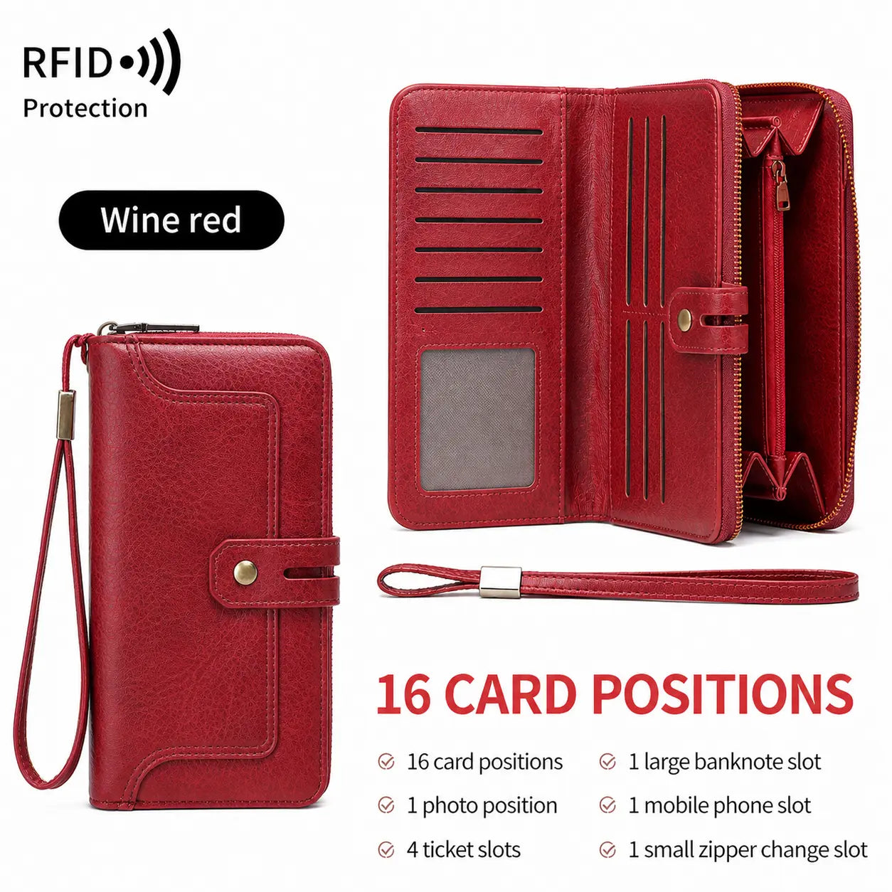 RFID Blocking Leather Wallet