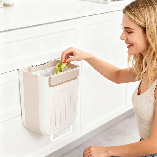 Space Saving Collapsible Foldable Kitchen Trash Can