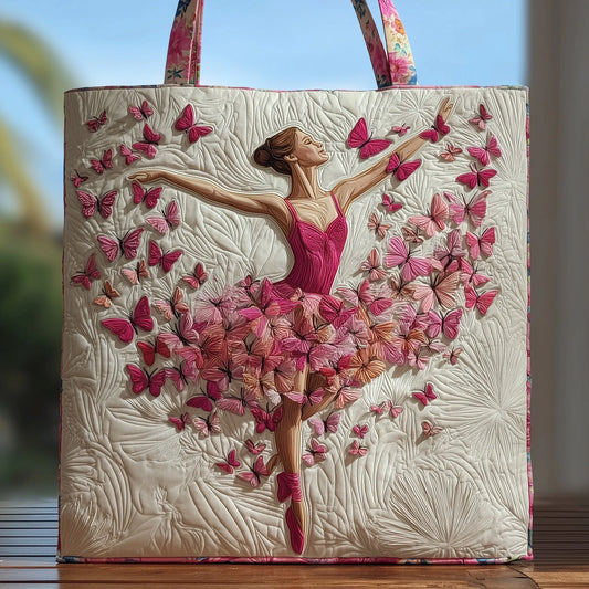 Elegant Ballerina Handmade Tote Bag