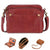Three Layer Leather Crossbody Shoulder