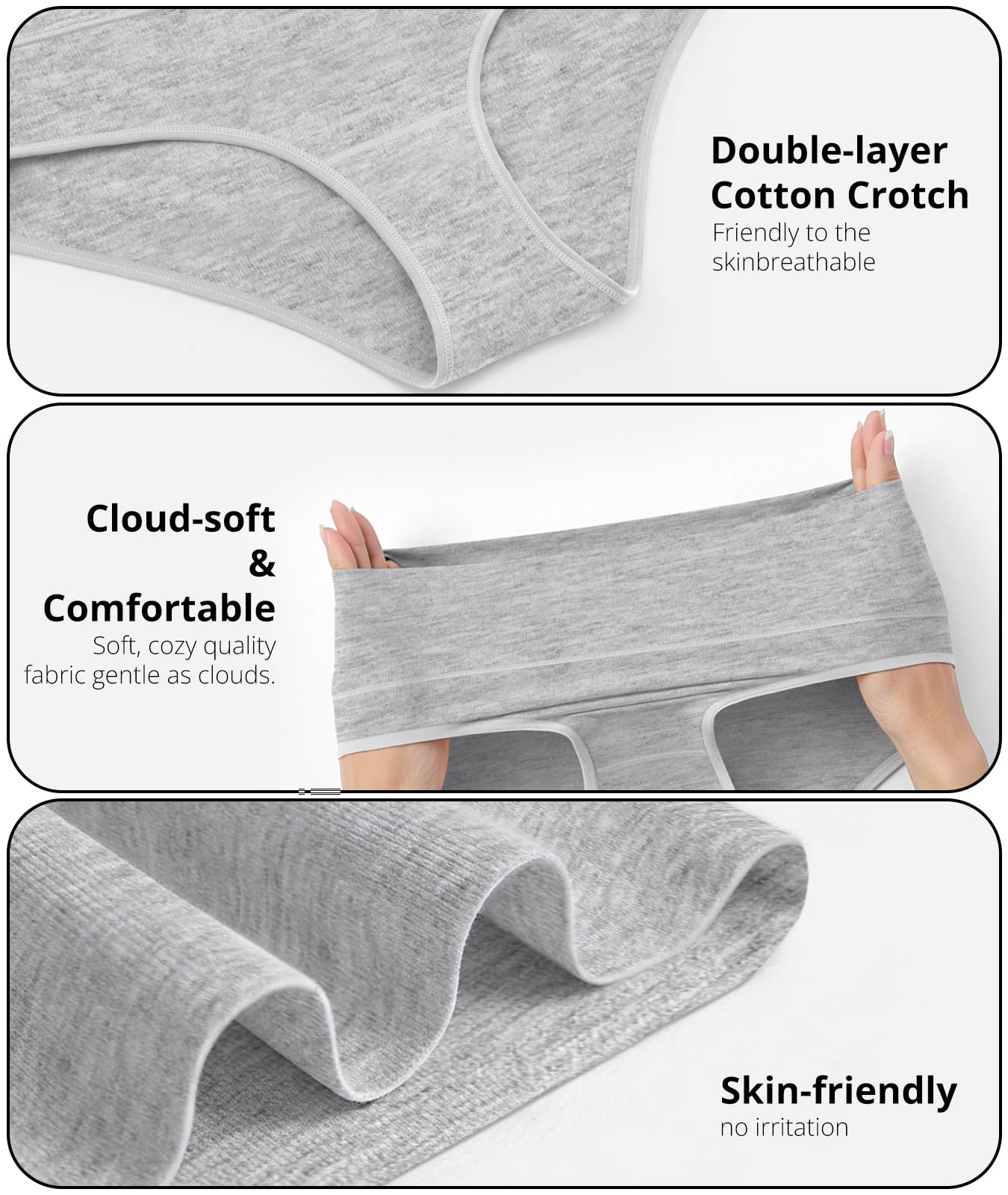 Women's Underwear Cotton Briefs Full Coverage