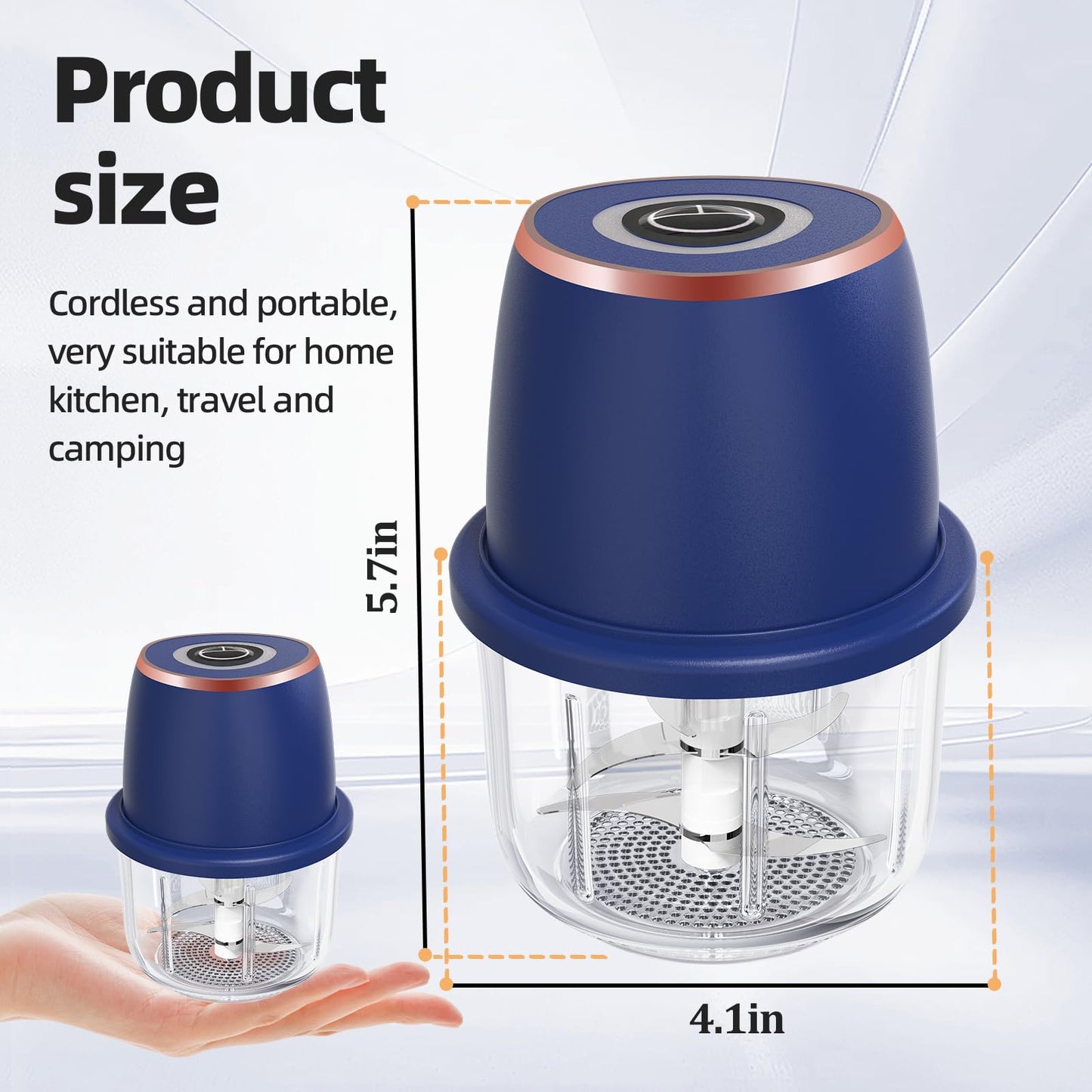 Mini Electric Garlic Food Processor & Vegetable Chopper