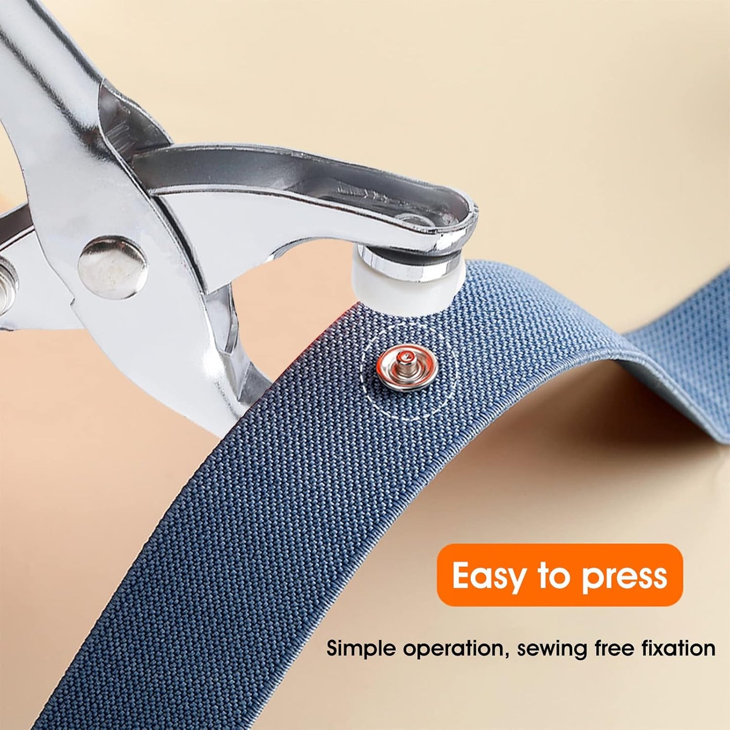 Metal Snaps Buttons with Fastener Pliers Press Tool Kit