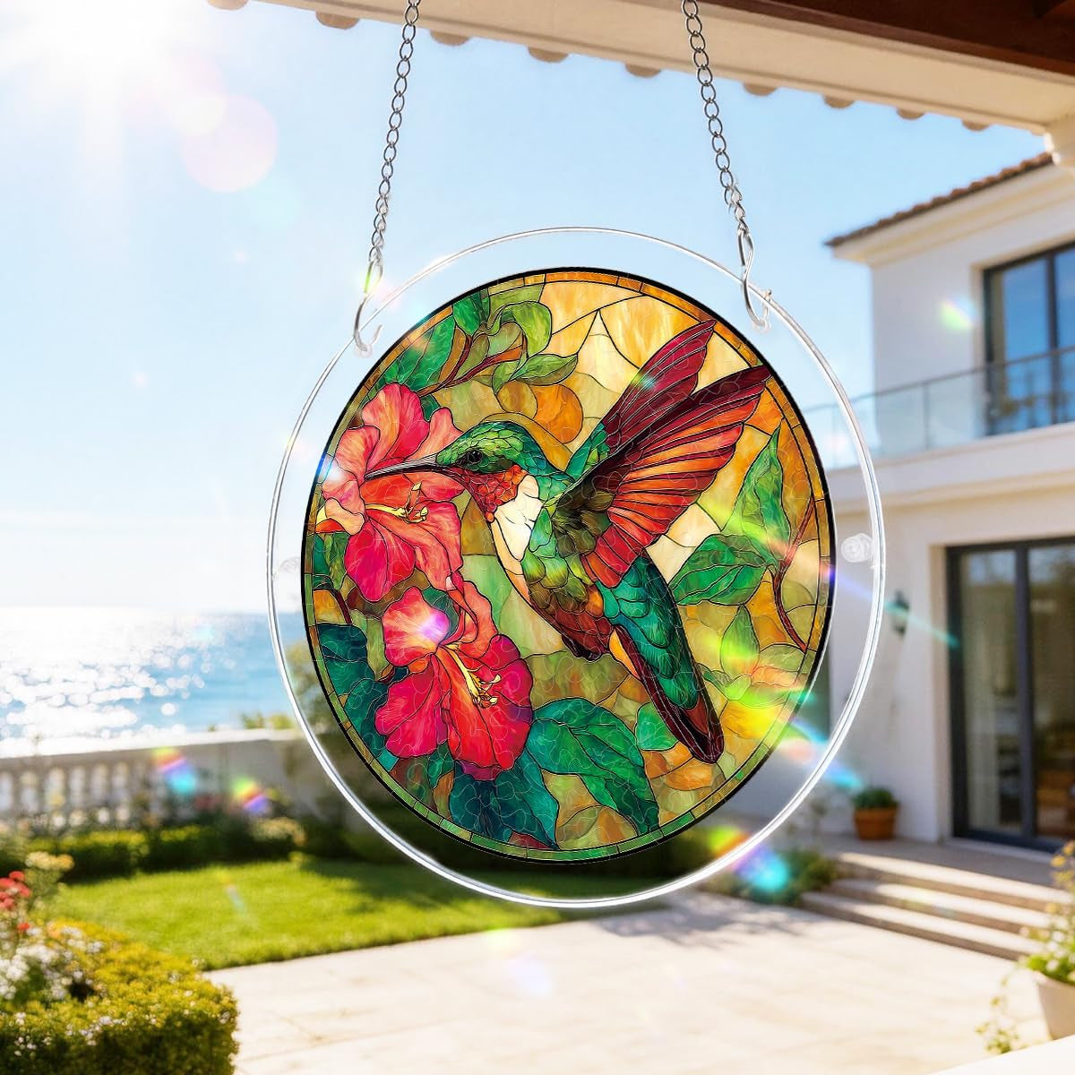 Buy 2 Get Free 1-Colorful Birds of Spring Sun Catchers Window