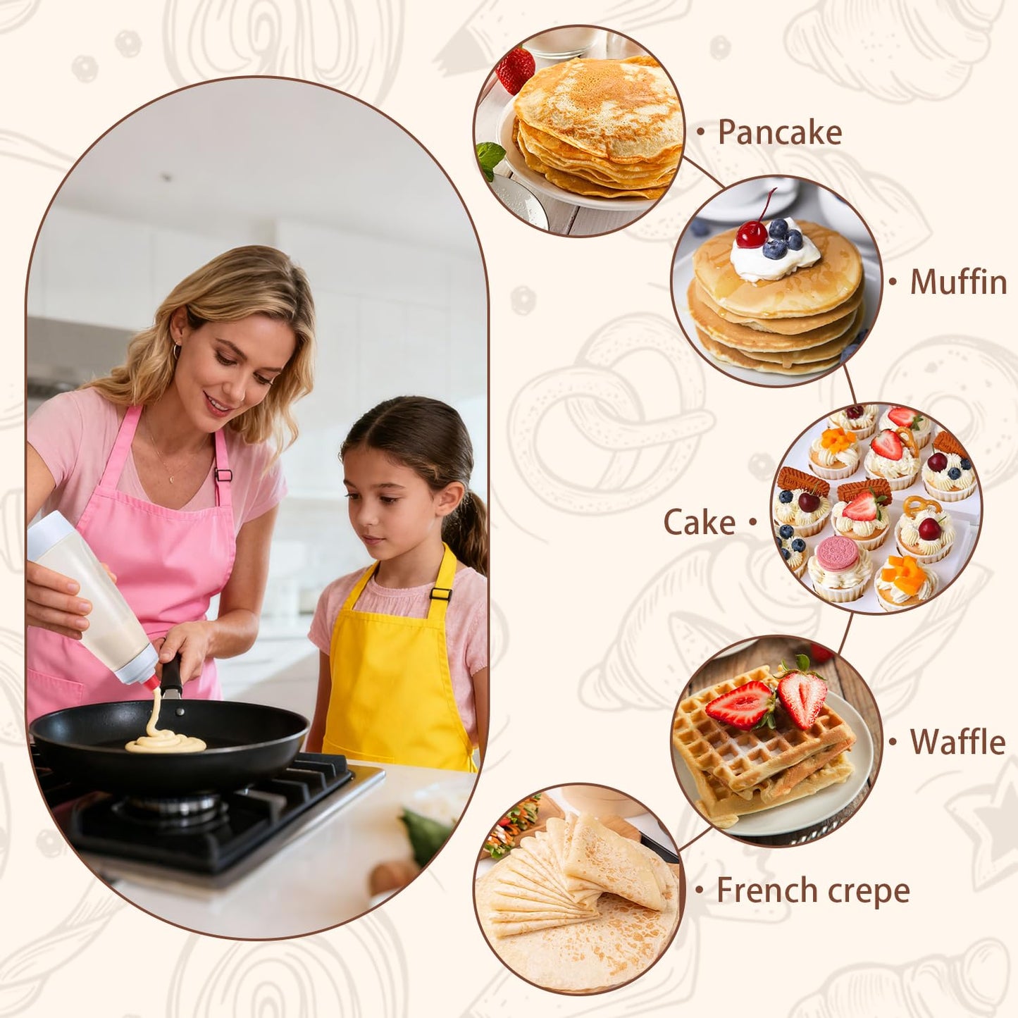 2 Packs of Pancake Batter Dispenser
