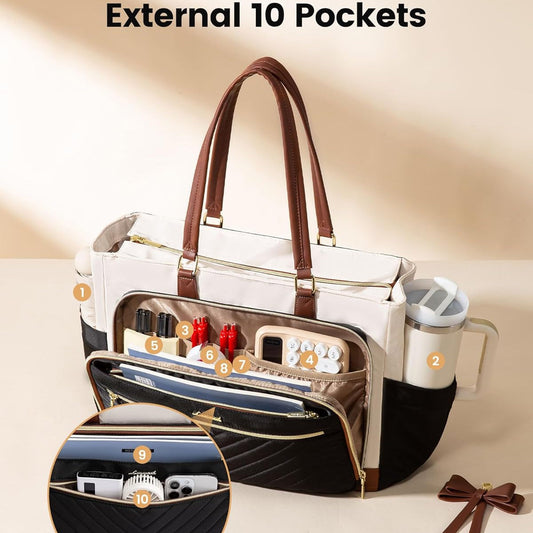 Lunch Bag for Women with Insulated Lunch Compartment