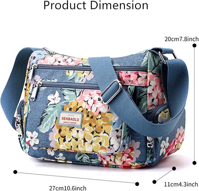 Nylon Crossbody Waterproof Lightweight Shoulder Bag