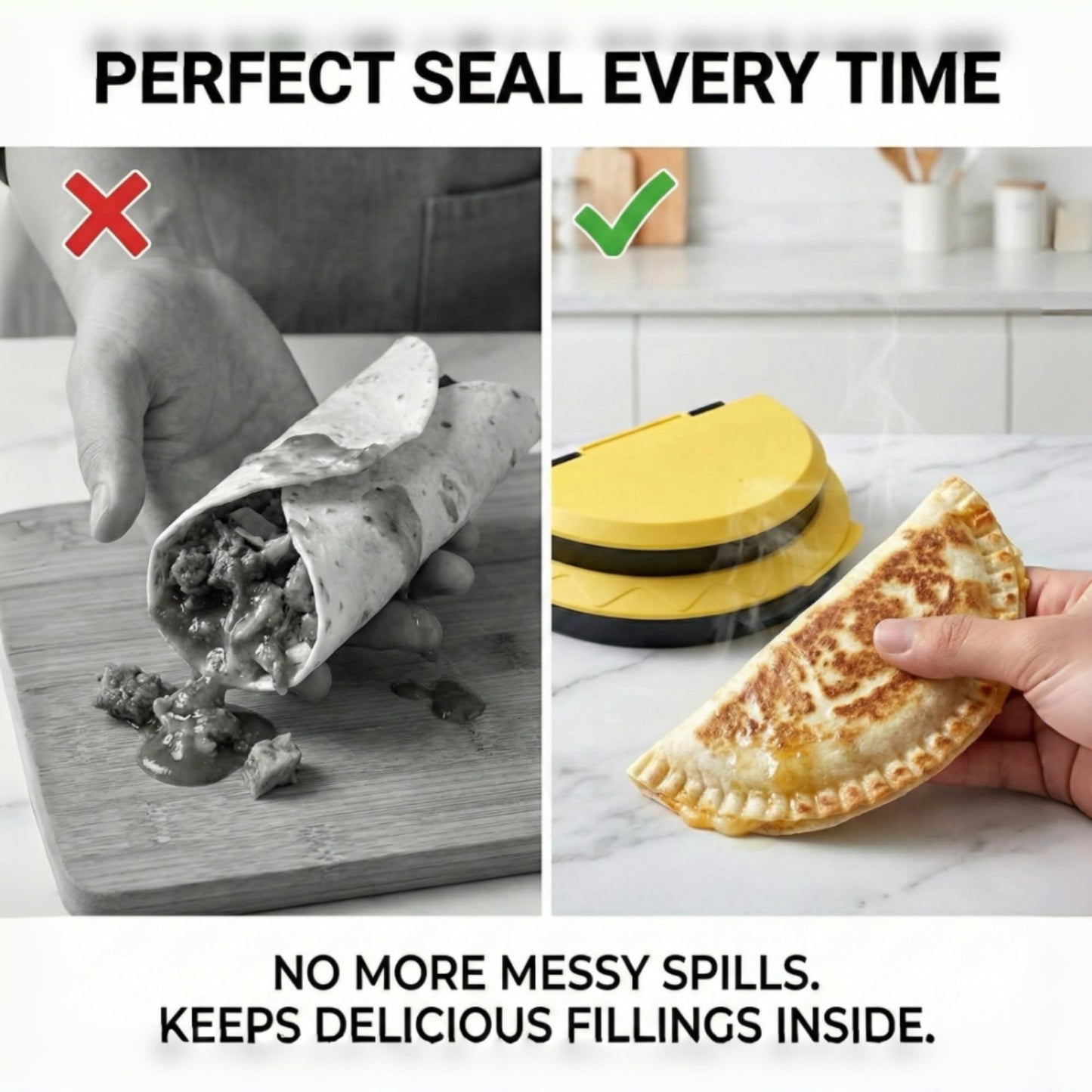 3-in-1 Adjustable Toasted Sandwich Tortilla Sealer