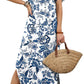 V Neck Slit Casual Beach Dress