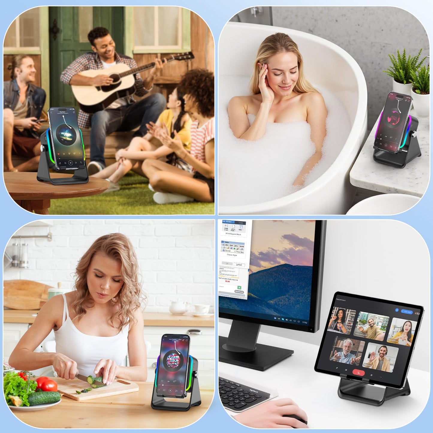 5-in-1 Wireless Induction Audio & Bluetooth Speaker