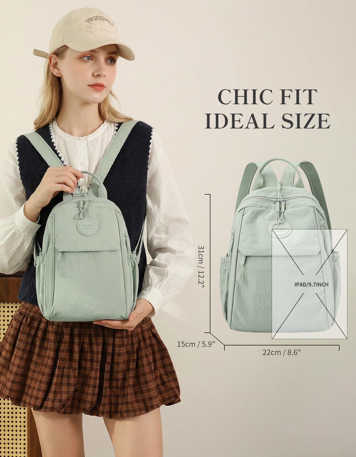 Mini Lightweight Nylon Women Backpacks