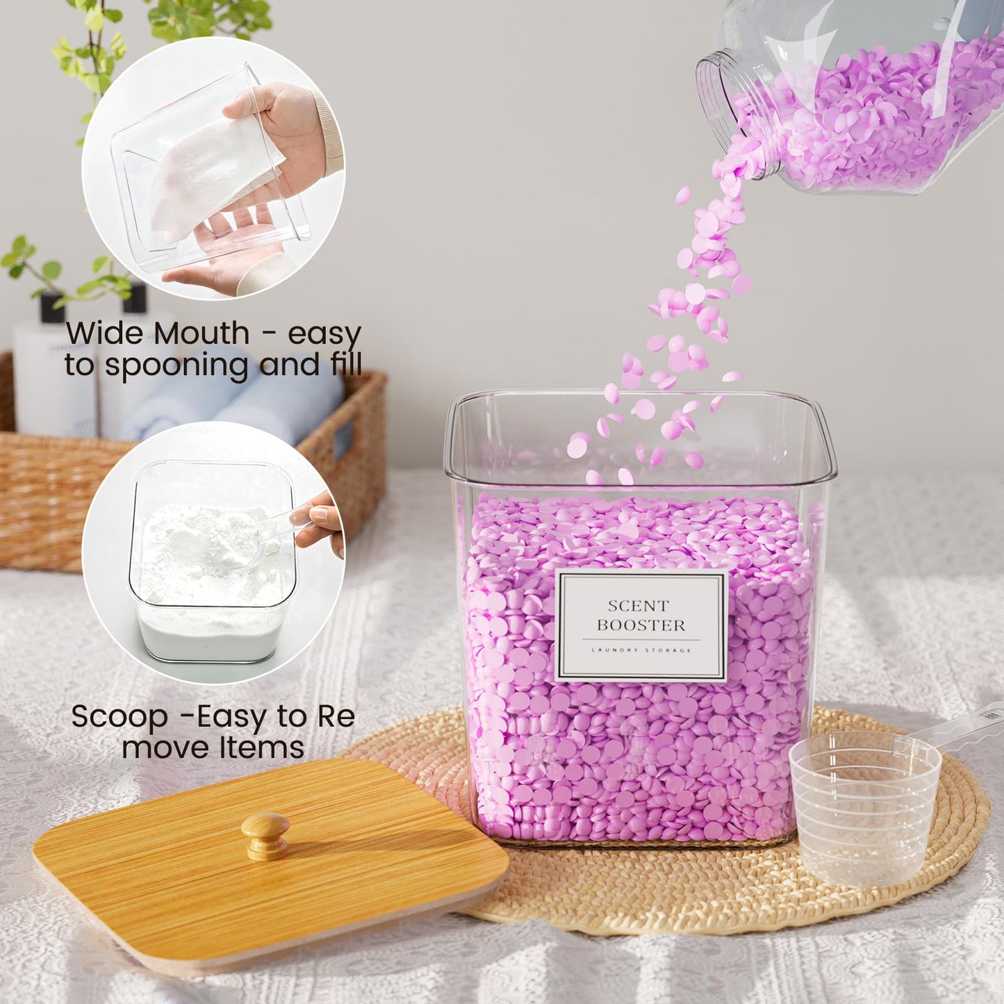 Clear Laundry Room Storage Pods Container